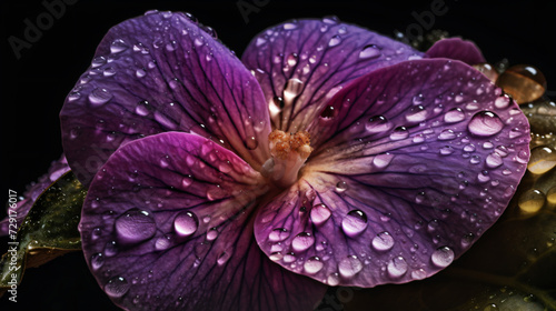 intricate details of African Violet petals