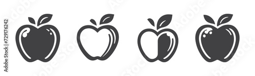 Apple icon set. Apple vector icon. apple symbols for your web design. Icon logo, app, UI. Apple Icon Vector illustration