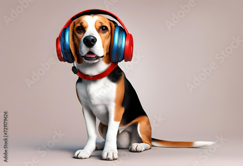 3d image of a beagle dog photo