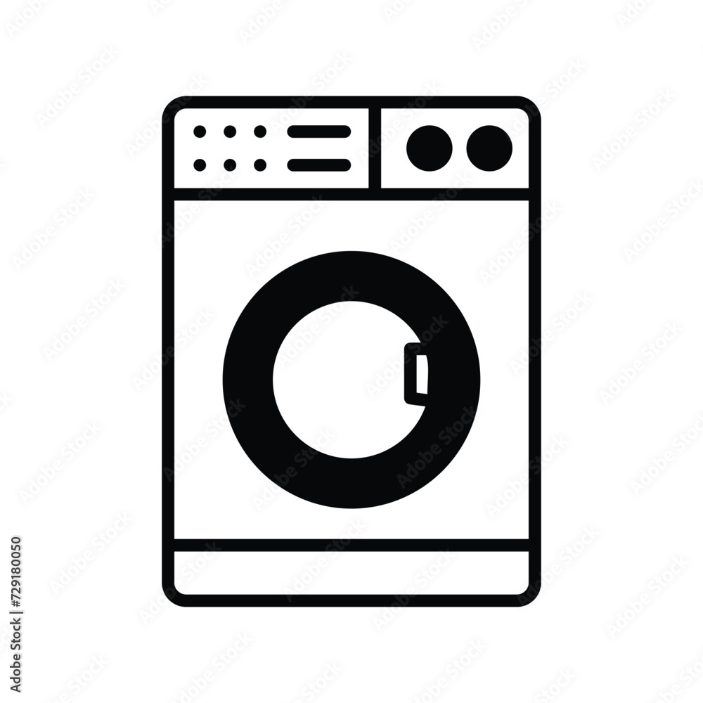 washing machine icon with white background vector stock illustration washing machine icon with white background vector stock illustration