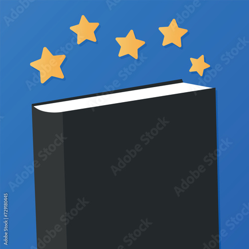 Book Rating Concept with Five Stars 