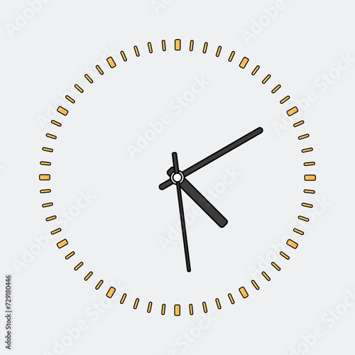 Minimalist Clock Face Neubrutalism