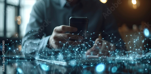 businessman using mobile smartphone