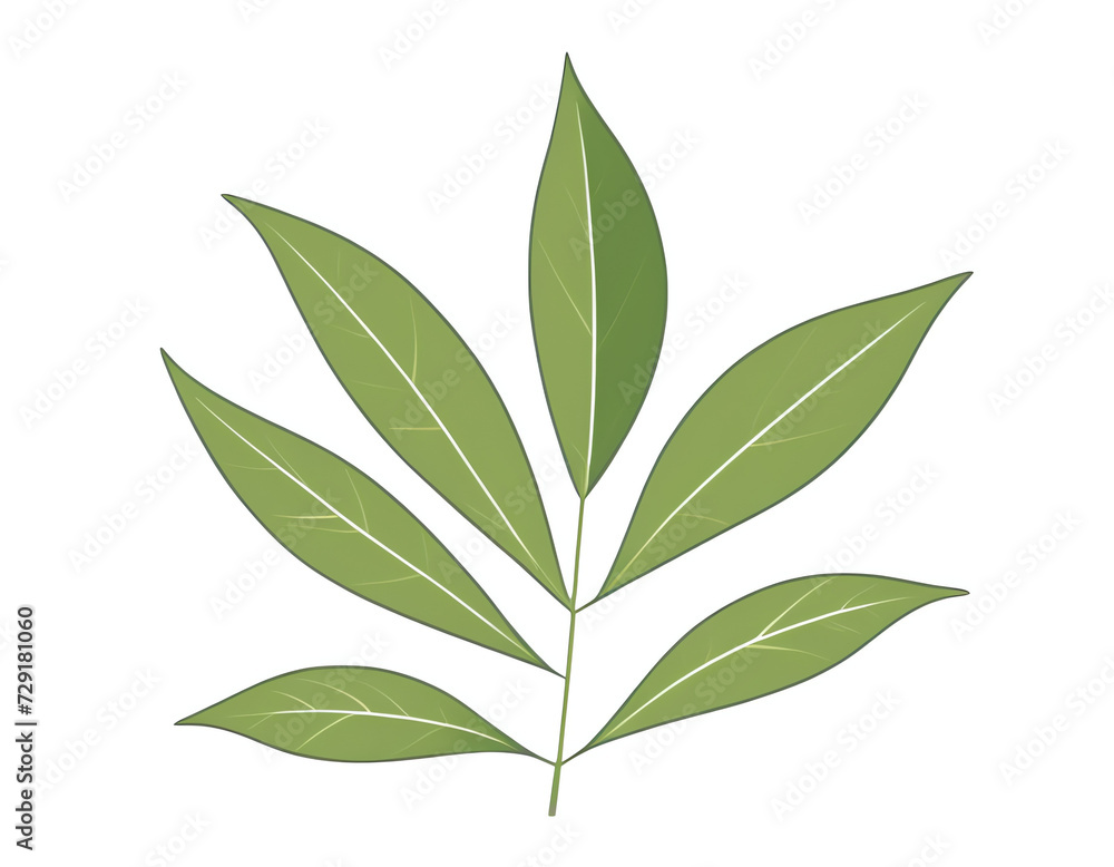 green bay leaves isolated on white background green bay leaves isolated on white background