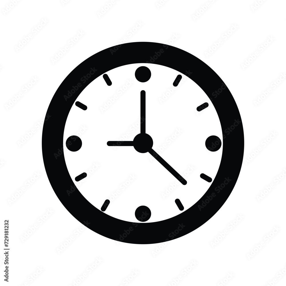 clock icon with white background vector stock illustration clock icon with white background vector stock illustration