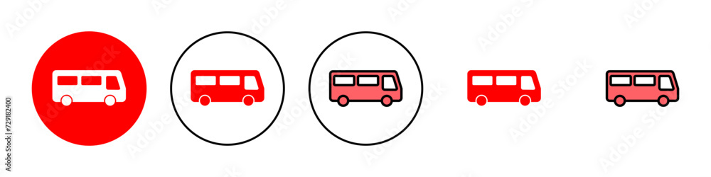 Bus icon set illustration. bus sign and symbol. transport symbol Bus icon set illustration. bus sign and symbol. transport symbol