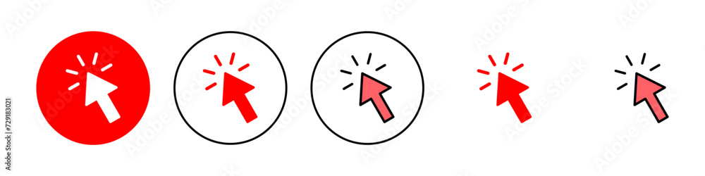 Click icon set illustration. pointer arrow sign and symbol. cursor icon Click icon set illustration. pointer arrow sign and symbol. cursor icon