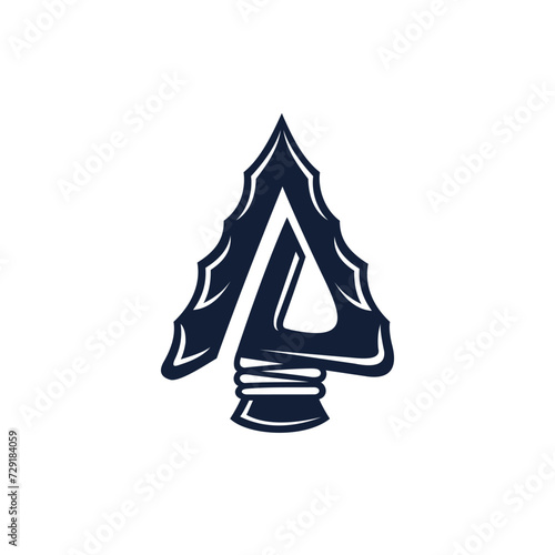 arrowhead logo with letter AD concept photo