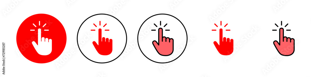 Hand cursor icon set illustration. cursor sign and symbol. hand cursor icon clik Hand cursor icon set illustration. cursor sign and symbol. hand cursor icon clik