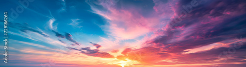 beautiful sunset over the sky © NaLan