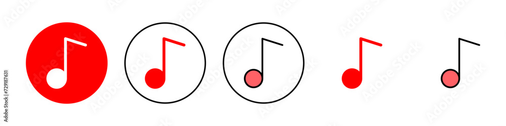 Music icon set illustration. note music sign and symbol Music icon set illustration. note music sign and symbol