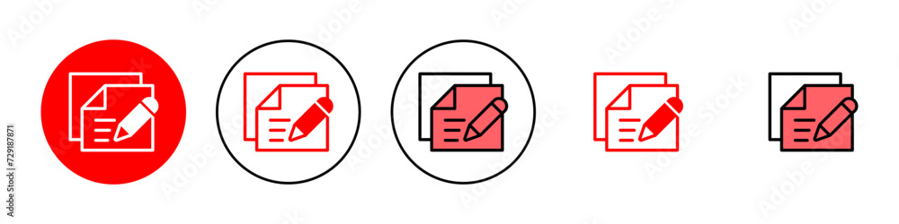 Note icon set illustration. notepad sign and symbol Note icon set illustration. notepad sign and symbol