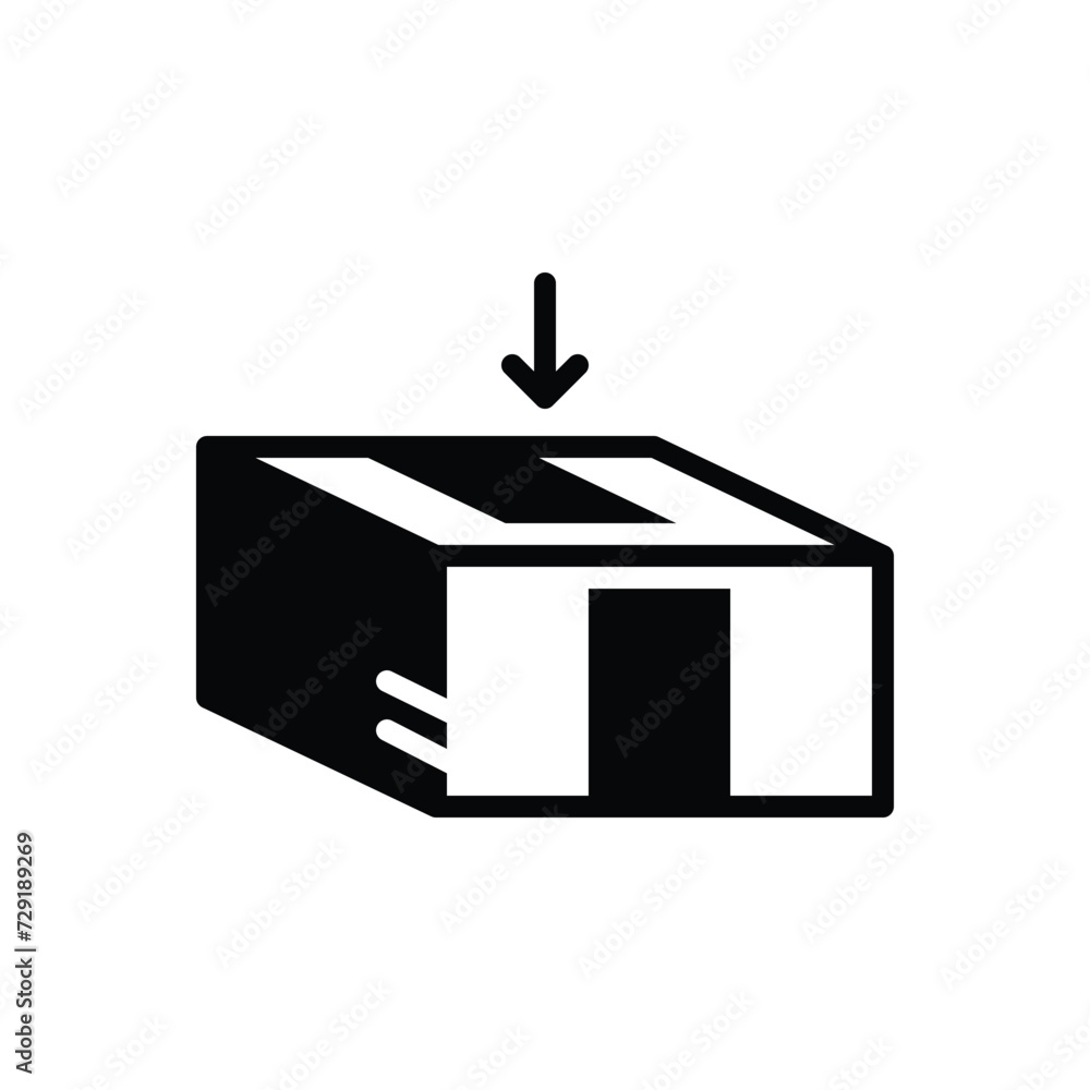 Black solid icon for pack Black solid icon for pack