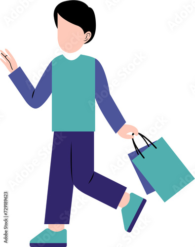 A Man Holding Shopping Bag