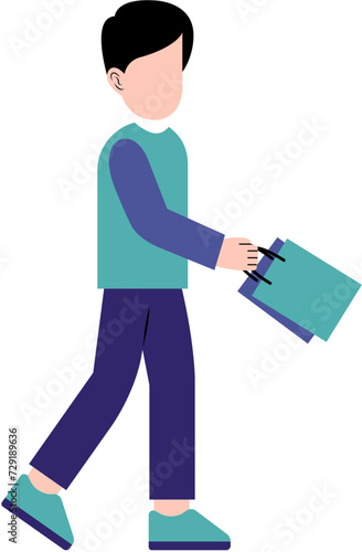 A Man Holding Shopping Bag