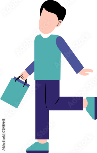 A Man Holding Shopping Bag