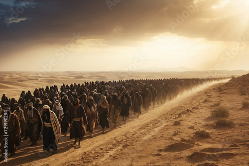 The exodus of the Israelites from Egypt photo