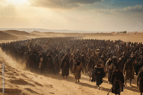 The exodus of the Israelites from Egypt