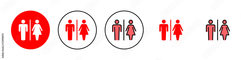 Toilet icon set illustration. Girls and boys restrooms sign and symbol. bathroom sign. wc, lavatory Toilet icon set illustration. Girls and boys restrooms sign and symbol. bathroom sign. wc, lavatory