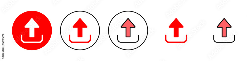 Upload icon set illustration. load data sign and symbol