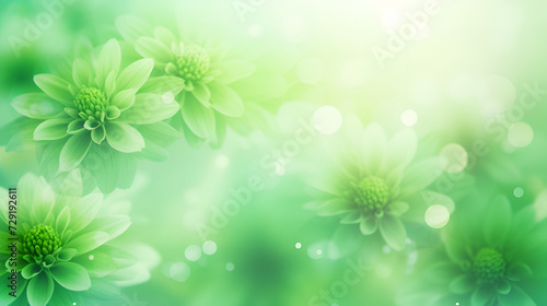 spring green background with flowers,, spring green background