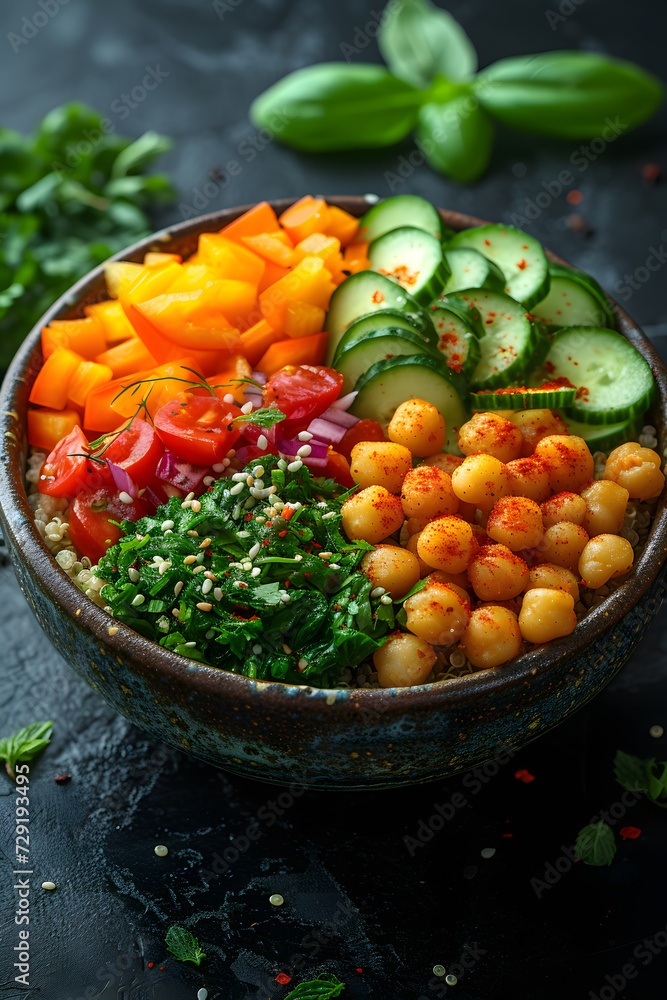 Quinoa bowl. Healthy food. Clean eat. Nutrition. Quinoa bowl. Healthy food. Clean eat. Nutrition.