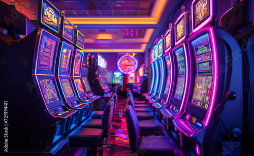 Colorful Slot Machines Banner