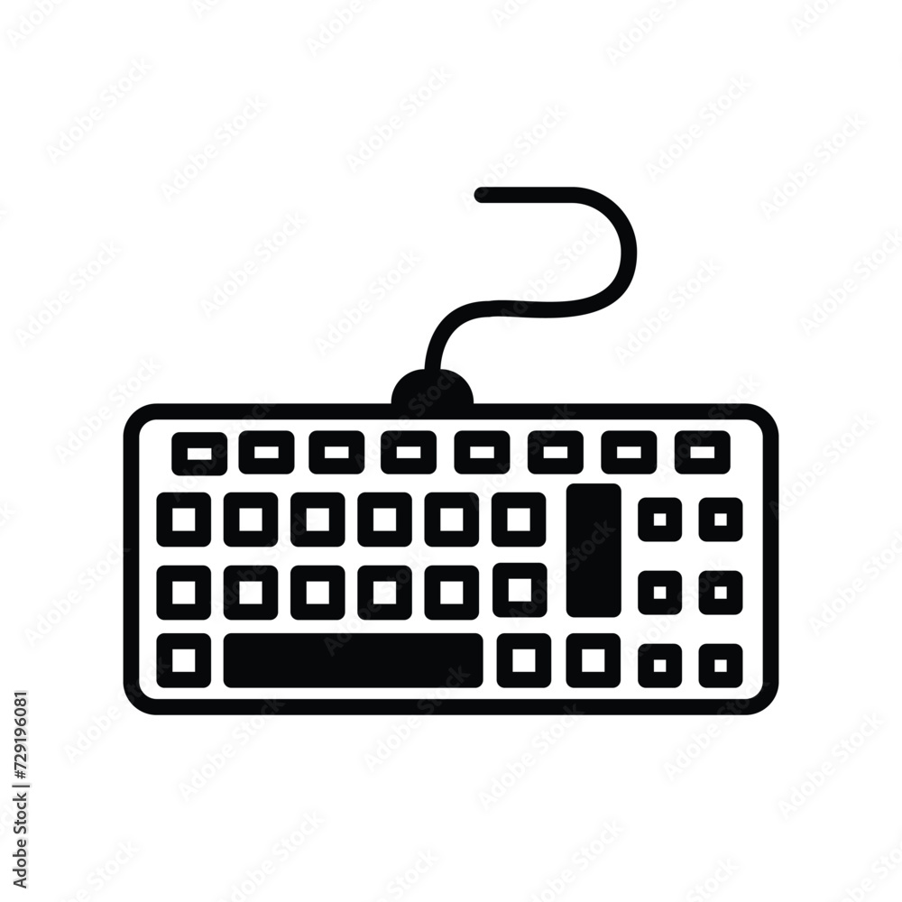 keyboard icon with white background vector stock illustration keyboard icon with white background vector stock illustration