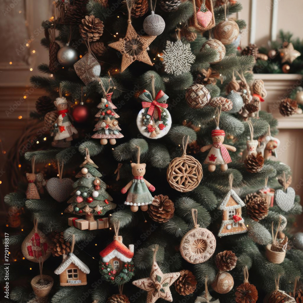 Decorations on the Christmas tree