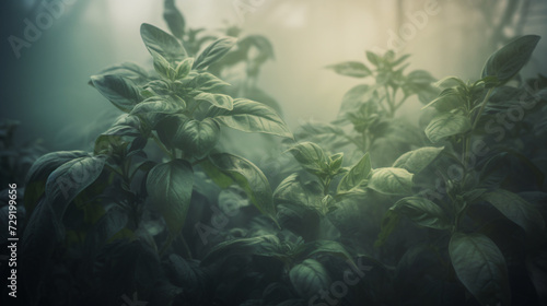 basil wonderland featuring soft fog and diffused light © Possibility Pages