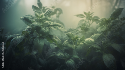 basil wonderland featuring soft fog and diffused light