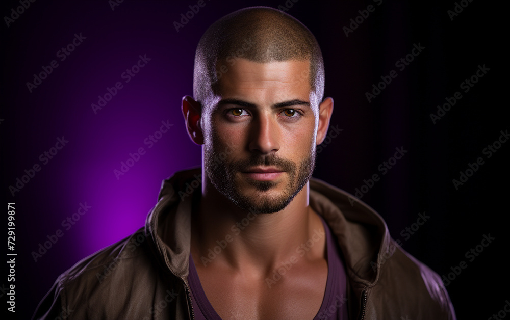 Multiracial Man With Bald Head in Brown Jacket Multiracial Man With Bald Head in Brown Jacket