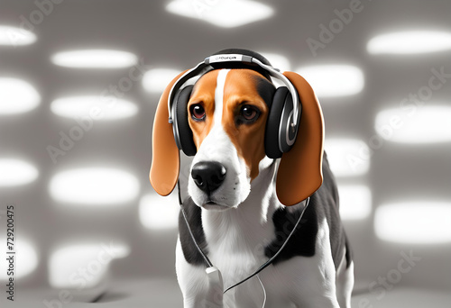 3d image of a beagle dog photo