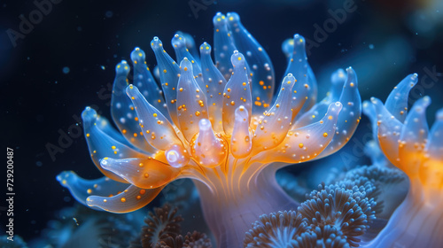 coral polyps on the ocean floor