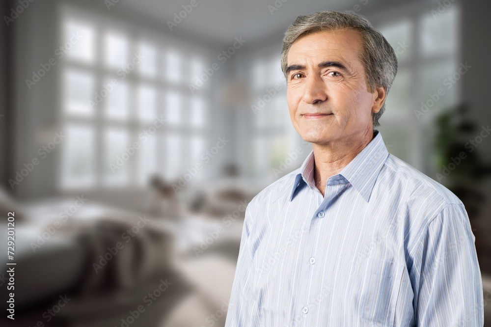 Portrait old man relax at home Portrait old man relax at home