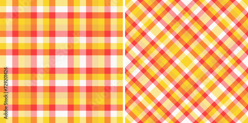 Vector seamless texture of check pattern fabric with a background textile plaid tartan. Set in gold colors. Stylish festive outfits for special occasions.