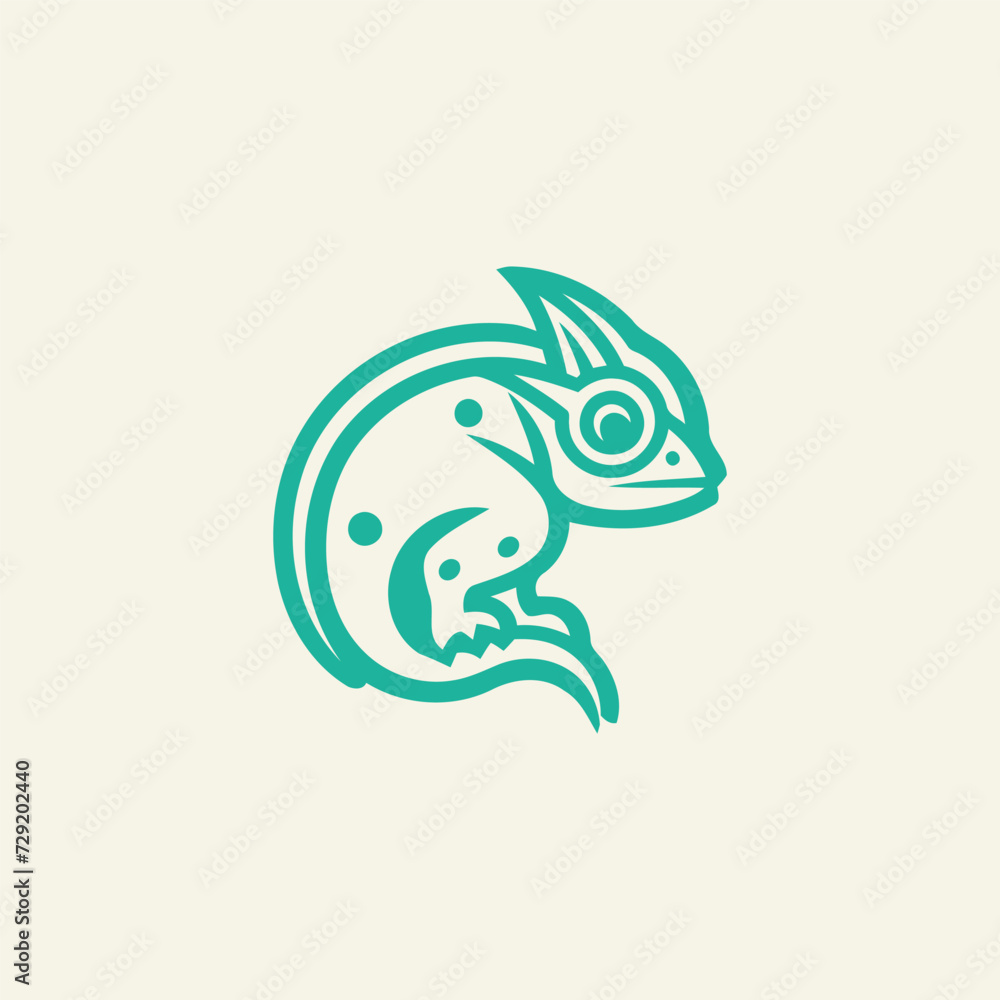 Chameleon logo design vector template Chameleon logo design vector template