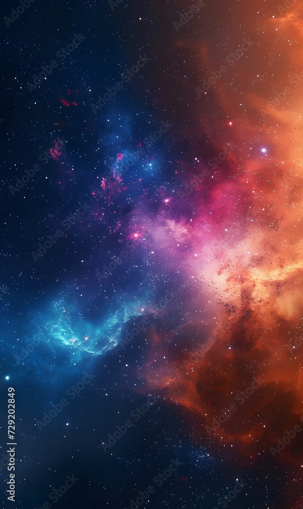 Colorful fantasy galaxy view background