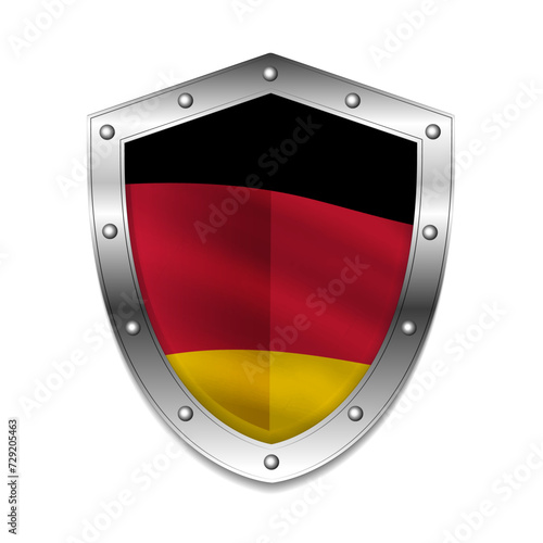 Germany flag on shield vector illustration