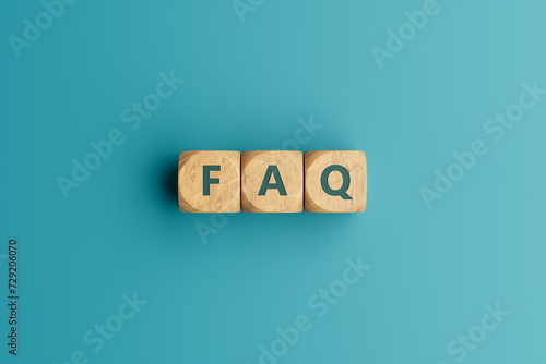 wooden blocks with the word faq frequently asked question