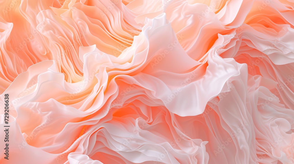 Abstract peach fuzz color liquid waves background Abstract peach fuzz color liquid waves background