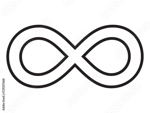 infinity symbol - simple with discontinuation - isolated - vector .Infinity vector eps symbol illustration isolated on white background.
