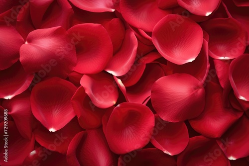 A close-up shot of a bunch of vibrant red rose petals. Perfect for adding a touch of romance or elegance to any project