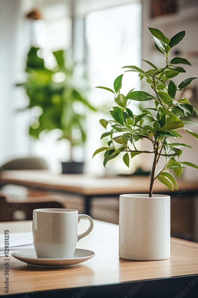 A coffee cup and saucer sitting on a table. Suitable for coffee shop promotions and home decor A coffee cup and saucer sitting on a table. Suitable for coffee shop promotions and home decor