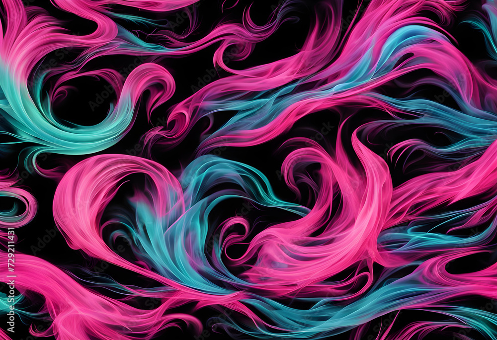 Colored background with winding clouds of smoke Colored background with winding clouds of smoke