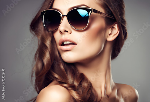 fashion model in sunglasses ,