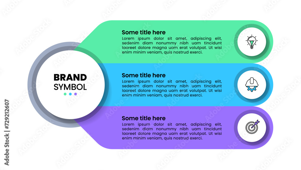 Infographic template. Banners with icons and 3 steps Infographic template. Banners with icons and 3 steps