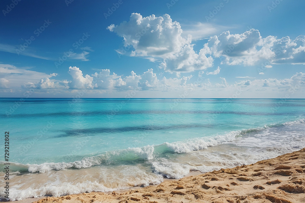 Showcasing the beautiful expanse of the sky meeting the sea