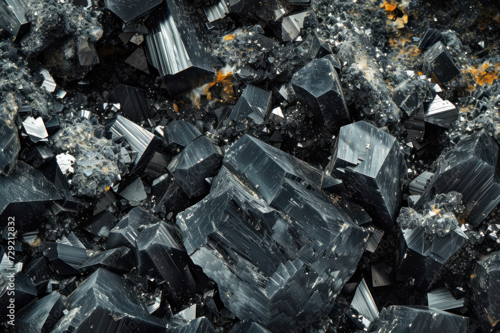 Stack of Black and White Crystals