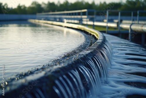 Wallpaper Mural Water flowing over the edge of a dam. This image can be used to depict the power and force of nature Torontodigital.ca
